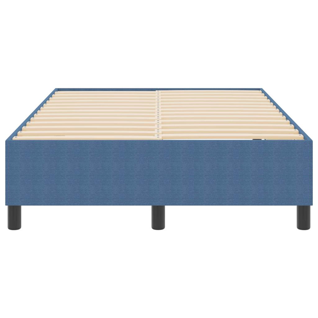 Platform Bed Frame Blue 120 X 200 Cm Corduroy Fabric