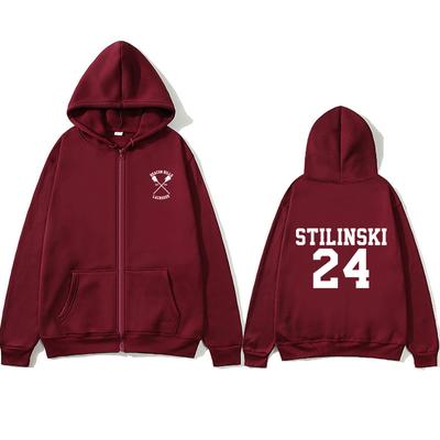 Stilinski 24 Bluza z kapturem na zamek Oversize Bluza z kapturem Streetwear Damska bluza kieszeń długi rękaw Bluza Stilinski 24