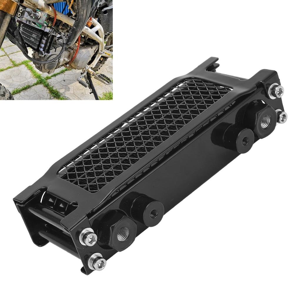 Motorcycle Oil Cooler Kit, Engine Oil Cooling Radiator, Oil Cooling Radiator System Kit, Aluminum 4-Row High Efficiency Replacement, for Monkey 125 50