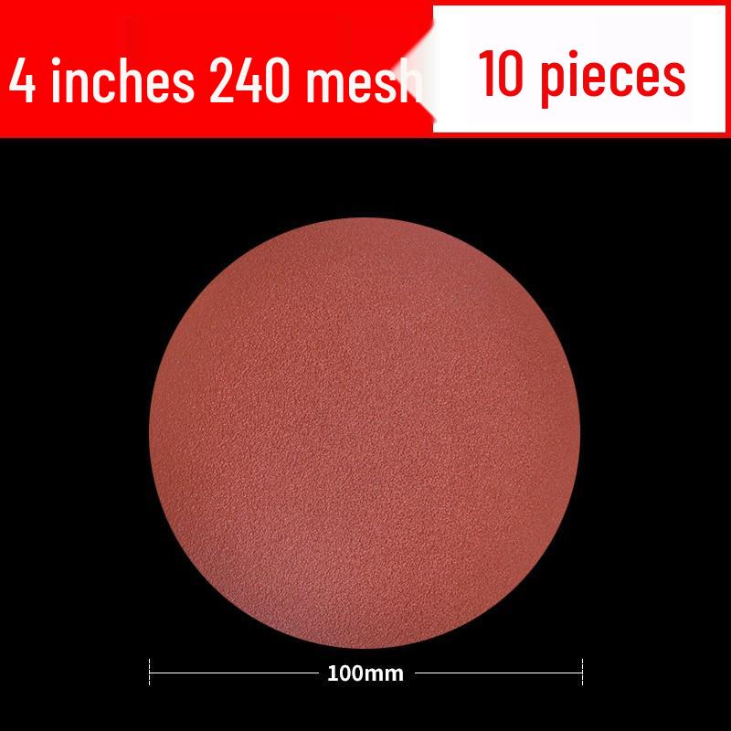 4" Sandpaper Flocking Woodworking Polisher with Self-Adhesive Hook & Loop Angle Grinder Sanding Discs
