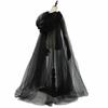 Châle de Mariée Noir Cape Cosplay Sorcière Vampire Cape Double Halloween Accessoires de Costume Fête de Jeu Déguisement de Fête
