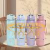 1PC Powerline Retro Cartoon Tour Graphic Print 750ml Portable Sports Water Bottle Leakproof Gym Outdoor Travel Drink Cup