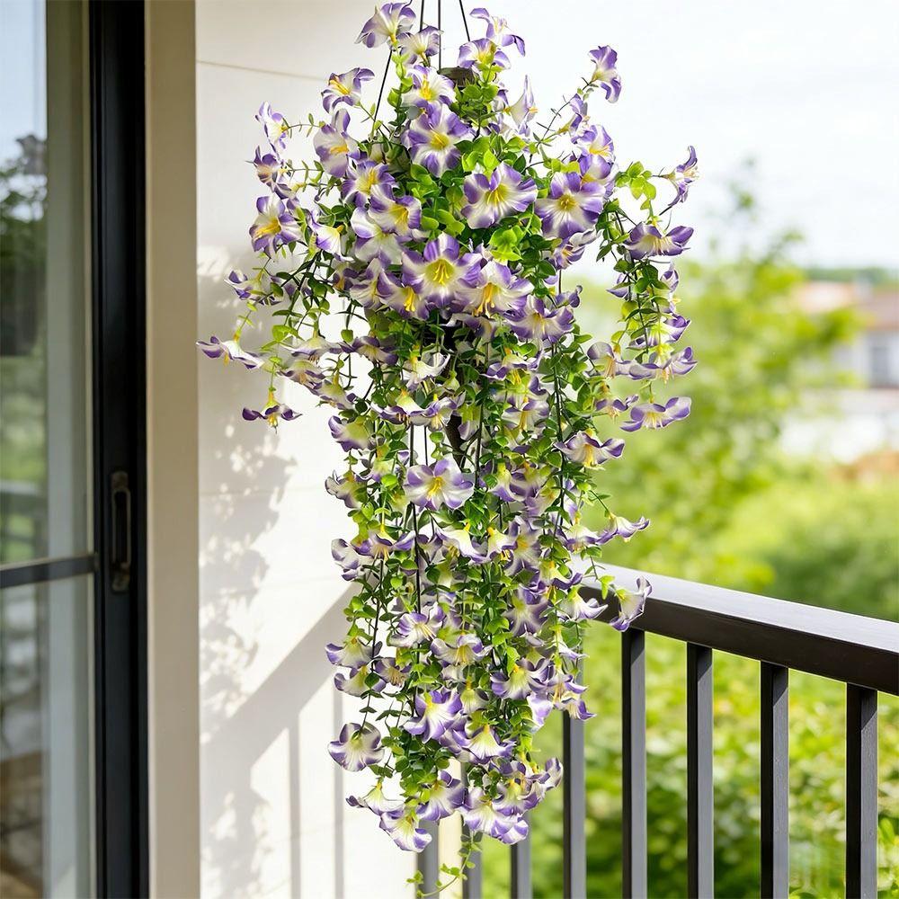 Multicolor Morning Glory Artificial Flower DIY Green Leaves Simulation Eucalyptus Leaves Accessories Lifelike Morning Glory Vine