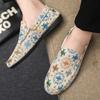 Fashion Mens Shoes Breathable Canvas Mens Casual Shoes Fashion Spring Non Slip Driving Shoes Personality Cartoon Bear Flat Loafer