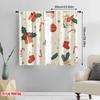 2pcs,2D Plane Printing Creative Curtains Christmas Bauble Candy Cane Holly Bell Gift Versatile Durable Polyester (without Rod)