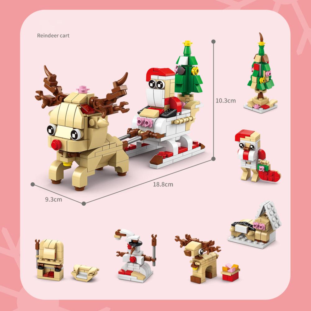 Christmas Theme Building Blocks Diy City Friends Tree House Bricks Toys For Children Xmas Gifts