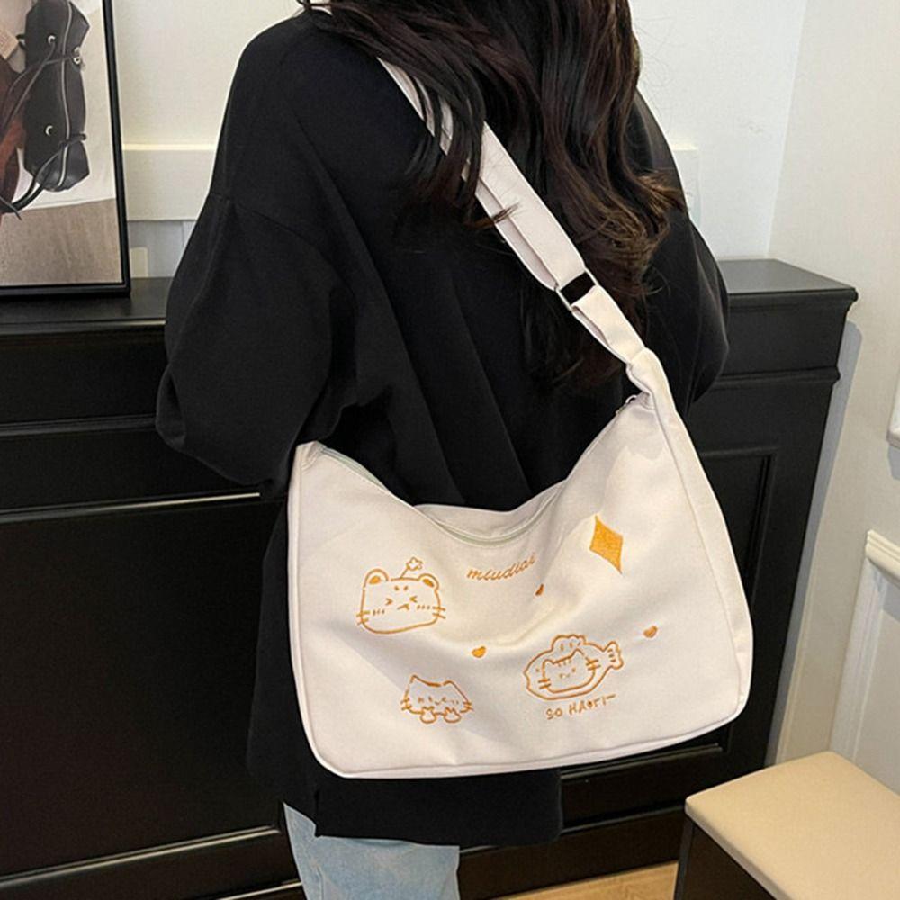 New Trendy Crossbody Messenger Bag Large Capacity Cartoon Commuting Bag  Versatile