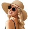 Wide Brim Beach Sun Hat for Women - Travel-Friendly, UPF 50+ Protection