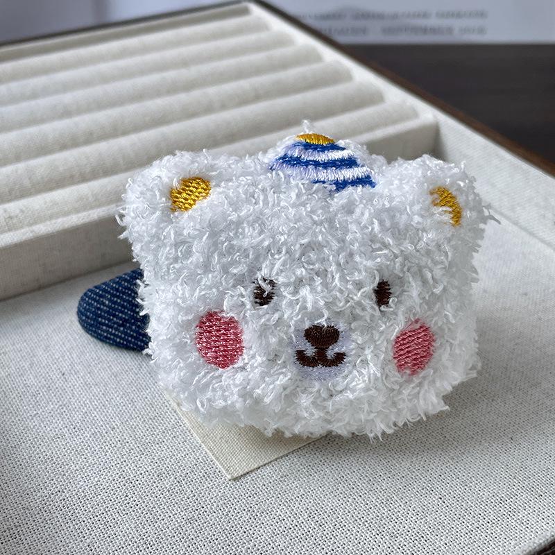 Cute Cartoon Teddy Bear Hair Clip - Girlish Side Bangs Hairpin, Versatile & Gentle Hair Accessory for Children