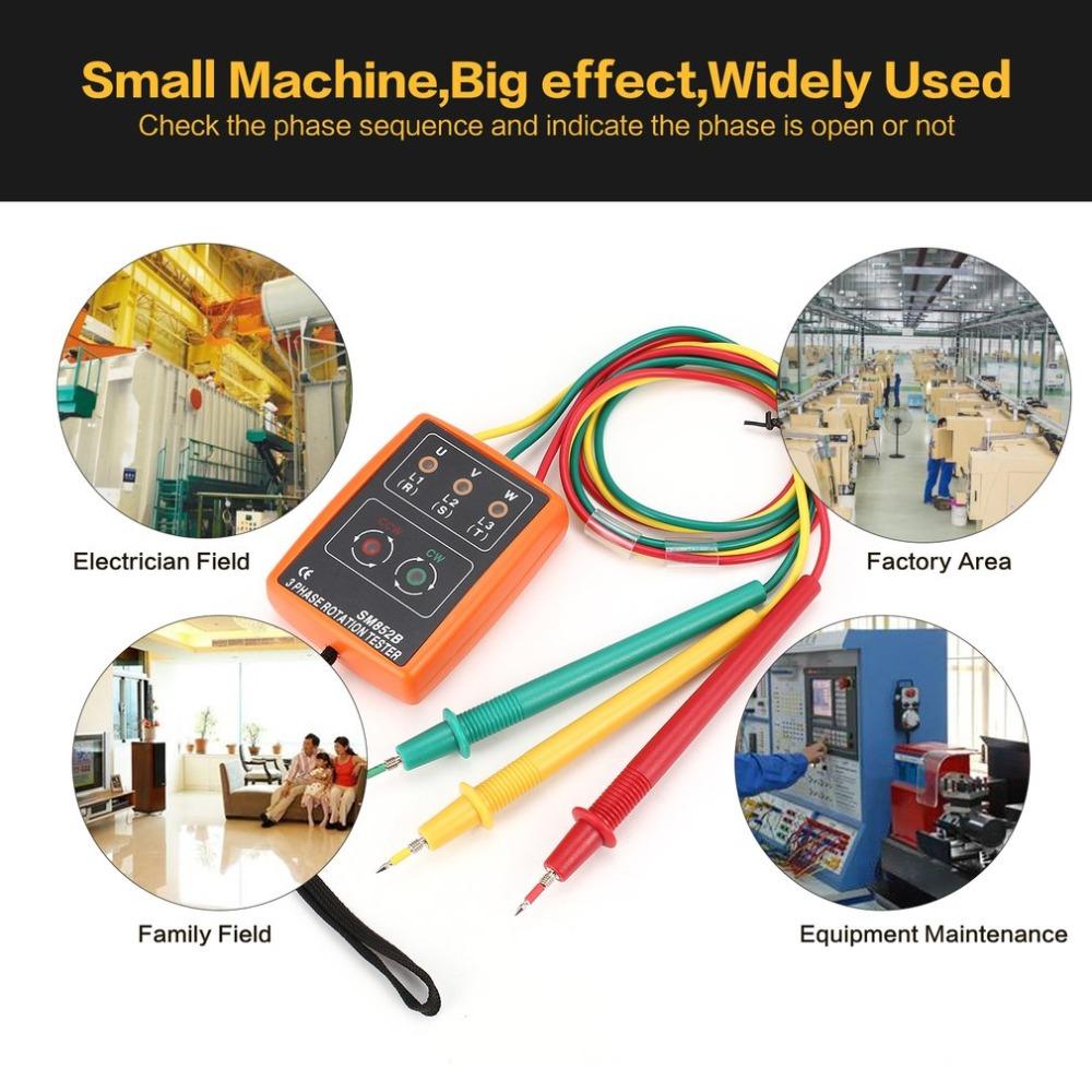 3-phase Sequence Rotation Direction Indicator Tester Checker