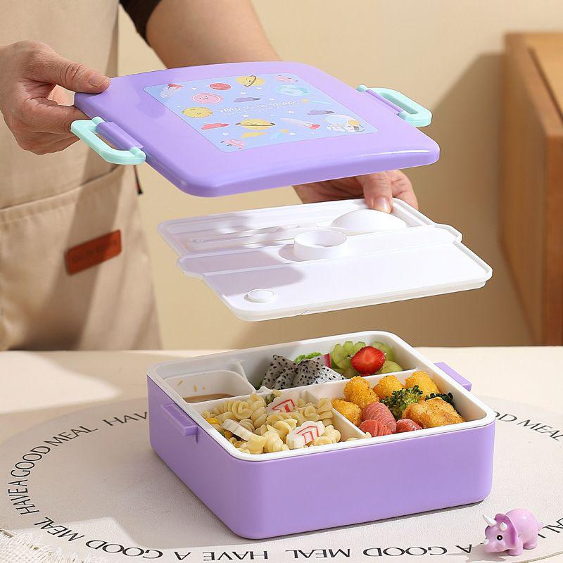 Bento Lunch Box For Kids Portable Microwavable Lunchbox Kids School Food Containers Cute Leakproof Children's Food Box Storage