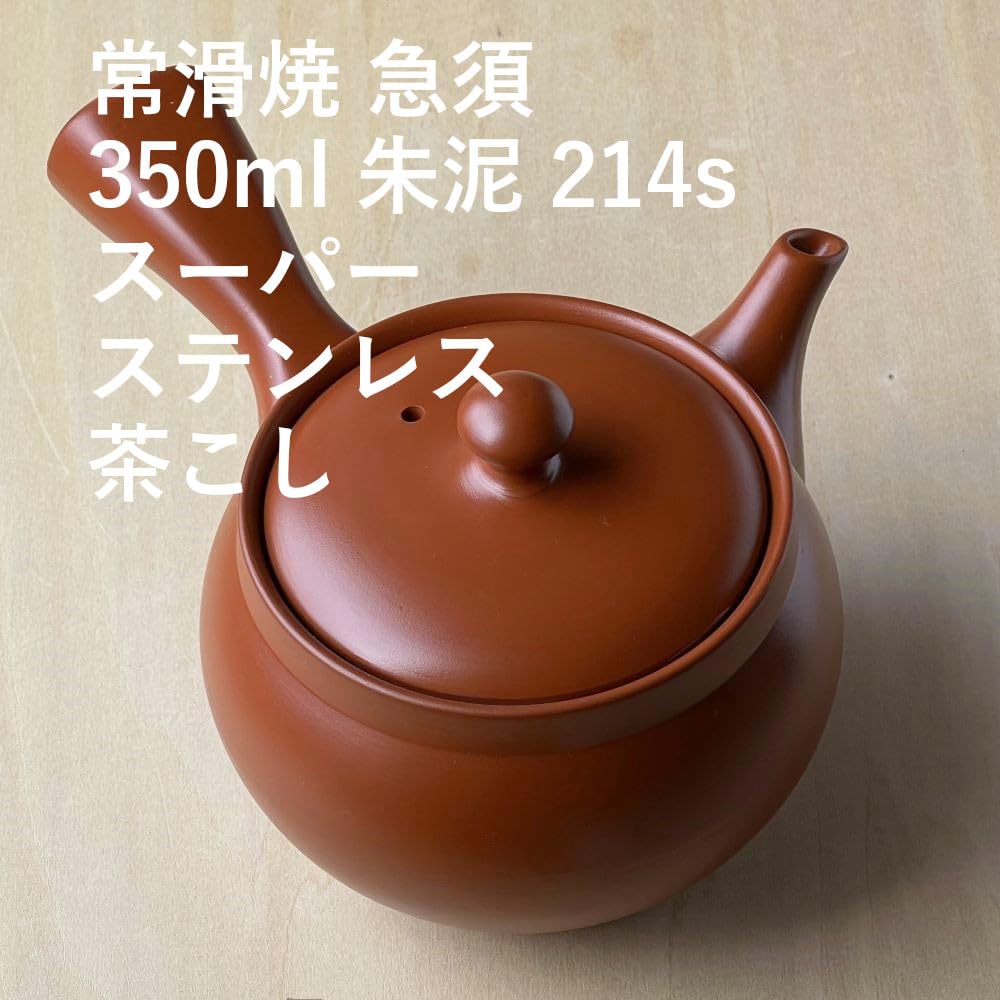 Tokoname Keramik-Teekanne mit Super-Edelstahl-Sieb 350ml - Hergestellt in Japan