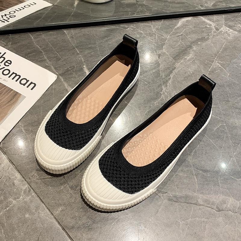 

Сяосянфэн туфли-лодочки с неглубоким вырезом женские 2025 лето и осень новые ленивые на одной педали на мягкой подошве одинарные туфли дышащие сетчатые туфли 36 чёрный