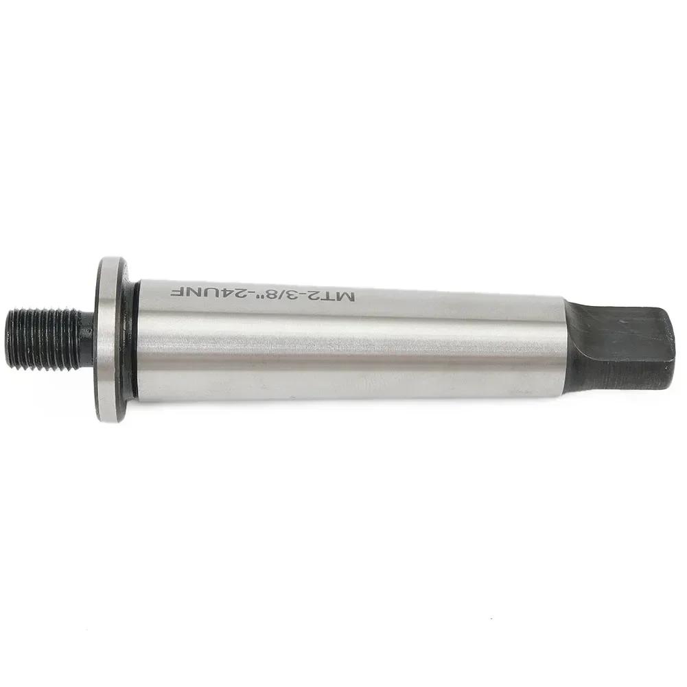 2MT Shank To 3/8"-24 Threaded Drill Chuck Adapters Arbor Hardened Morse Taper MT2 Adapter Toolholding