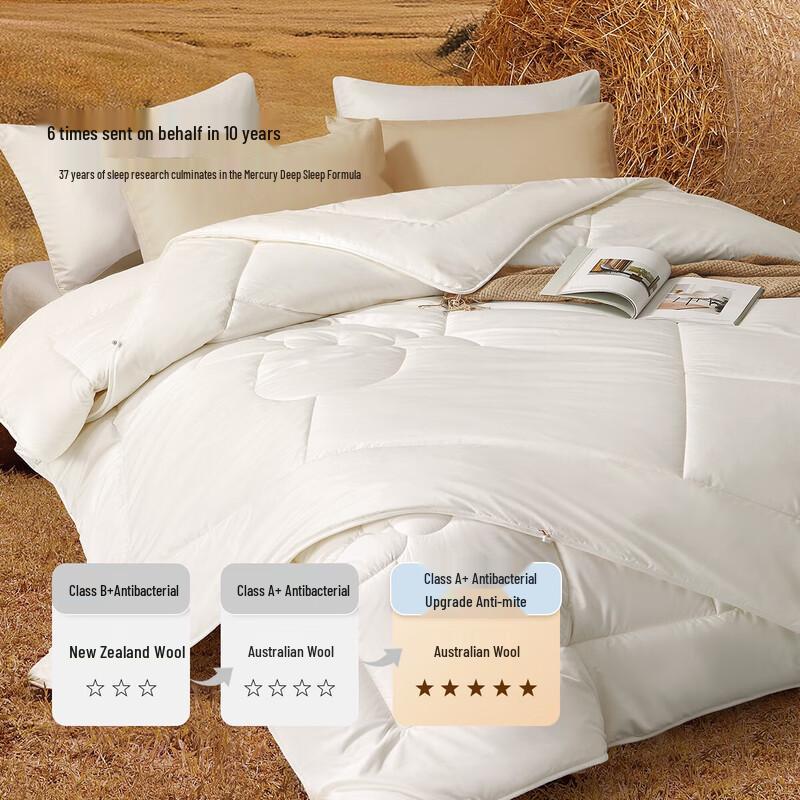 

Mercury Home Textiles Yang Miemie Antibacterial Australian Wool 2-in-1 Quilt