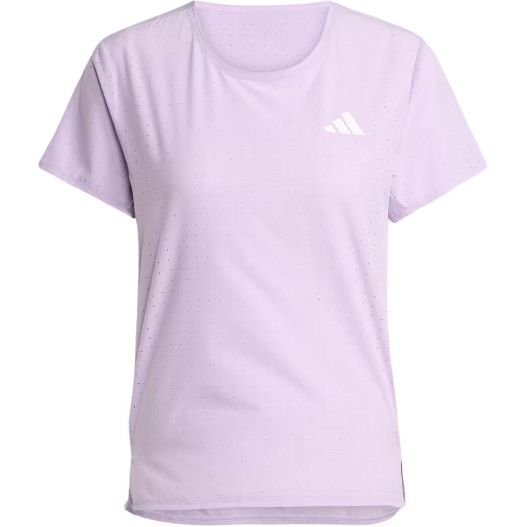 Adidas Slim Fit Round Neck Pullover Short Sleeve T-Shirt Women tops Purple JV7173 S