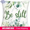 Home Decor Eucalyptus Leaves And Be Still Cushion Covers Pattern Cushion Cover Suitable For Sofa Bedroom Car Pillow Cover