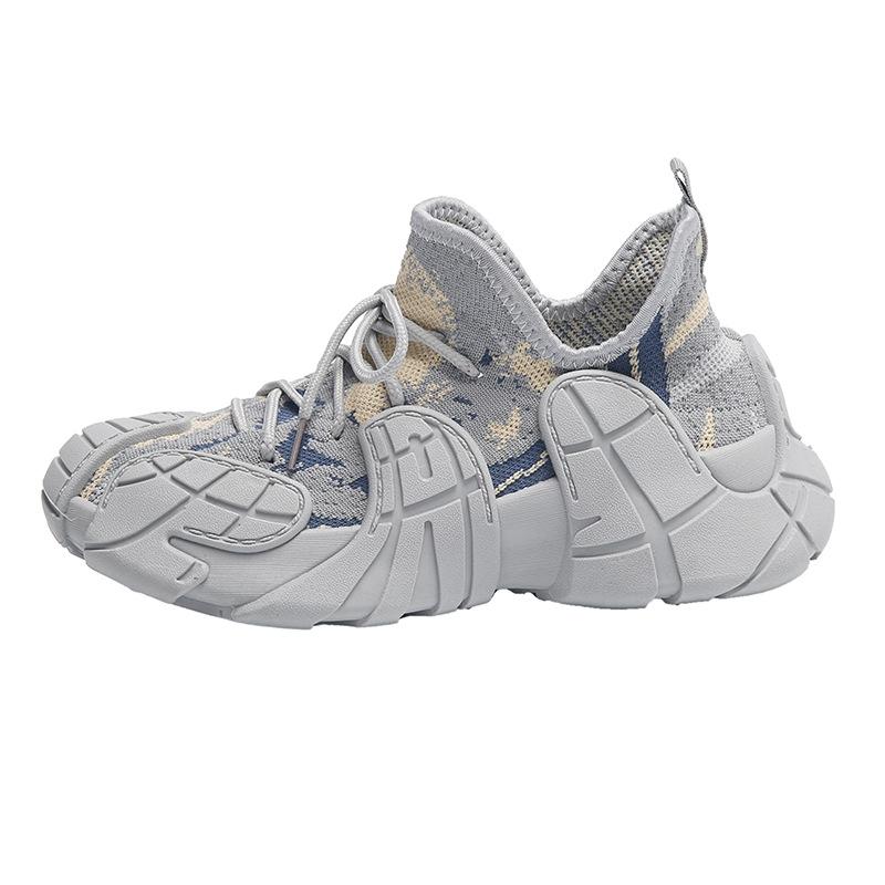 Octopus flying woven shoes platform dad shoes women 2025 show feet small Ins breathable non-slip casual sports shoes