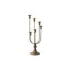 Industrial 5-Arm Candle Holder, Antique Faux Copper Candelabra, Distressed Brass Centerpiece for Home Decor, Rustic Table Decor
