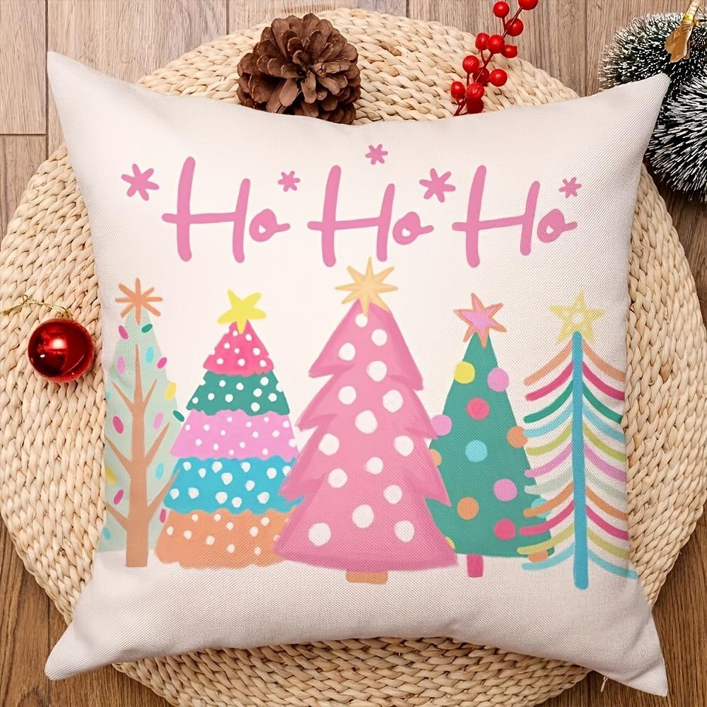 Christmas Theme Pillowcase Merry Christmas New Year Gift Pillow Cover Home Room Decoration Sofa Cushion Cover