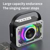 Transparent Mecha Rgb Light Bluetooth Speaker, All-In-One Portable Speaker With Disco Lights, Supports Aux/Usb/Tf For Home Party