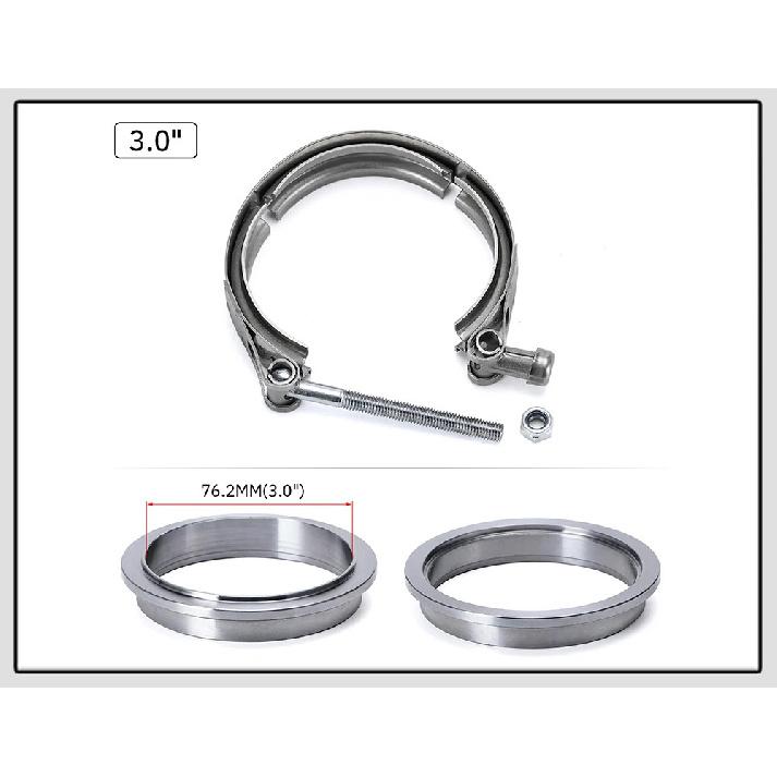 2.5" 3.0" V Band Exhaust Clamp Exhaust Male And Female Flange Vband Clamp V-Band Muffler Clamp 63mm 76mm