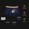 მამაკაცის ბოქსერის საცვალი საშუალო სიმაღლის ამოსუნთქვადი გლუვი მავთულით იდეალური მორგება შორტები ტრუსები პაჩვორკის ფერი მჭიდრო ჭრის საცვალი