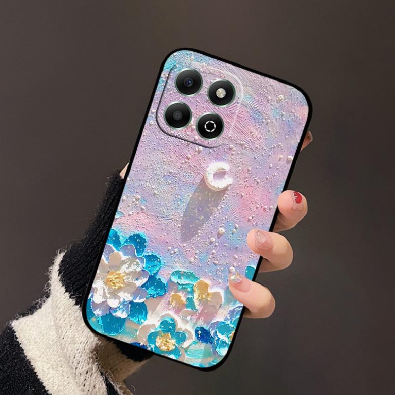 Für Honor X6b 4G Hülle Mode Cartoon Süßes Mädchen Katze Geometrisch Weiches Silikon TPU Handyhülle Für Honor X6b 4G Stoßfeste Hülle