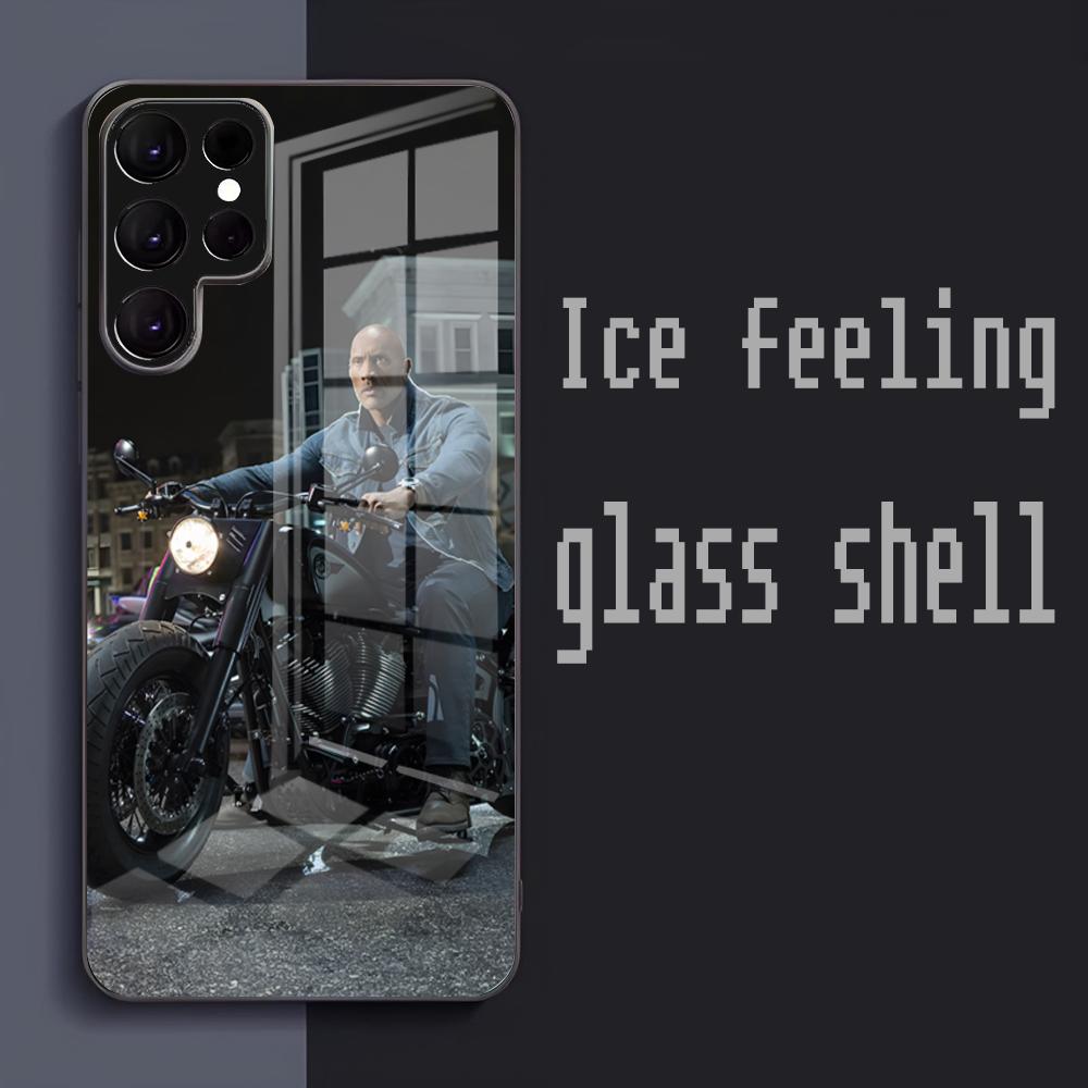 

Dwayne Douglas Johnson Phone Case For Samsung S25 S24 S23 S22 S21 S20 Plus Ultra Note20 Glass Phone Case Popular Premium Samsung S23 Plus