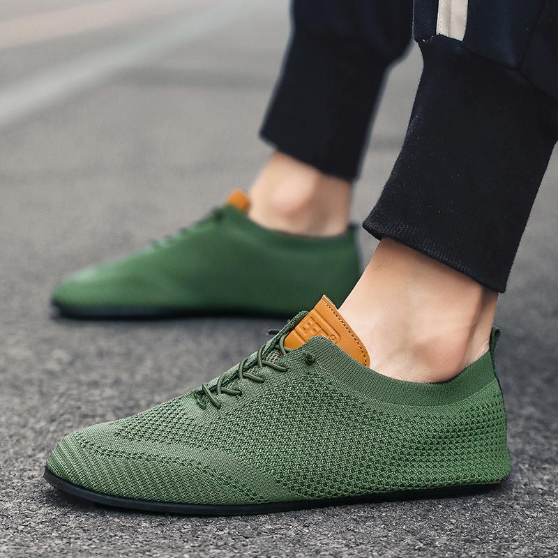 YRZL Mesh Loafers Men Driving Moccasins Thin Bottom Flats Walking Shoes Breathable Non Slip Casual Loafers Summer Mens Shoes