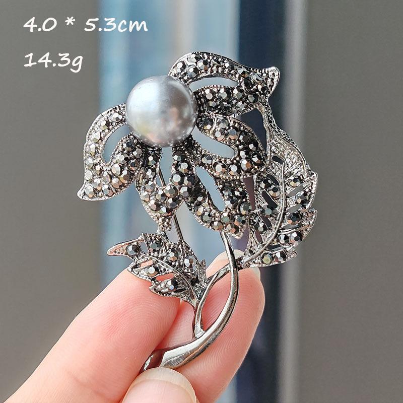 

Высококачественный черный жемчужный корсаж Gun Woman, брошь-булавка, аксессуары для одежды