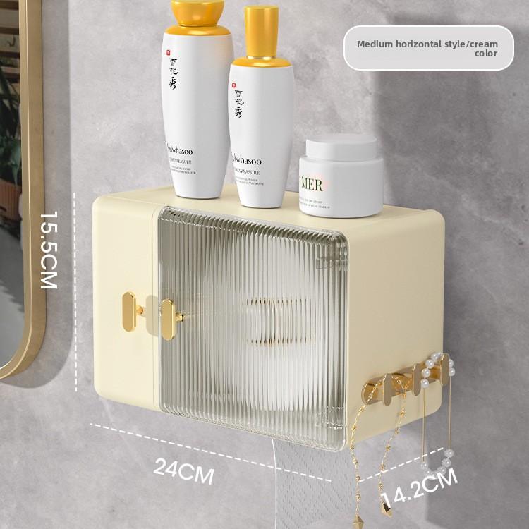 

Легкая Роскошь Мочалка Без Пробивки Гостиная Комната Настенный Туалет Водонепроницаемый Ящик для Хранения Small кремовый