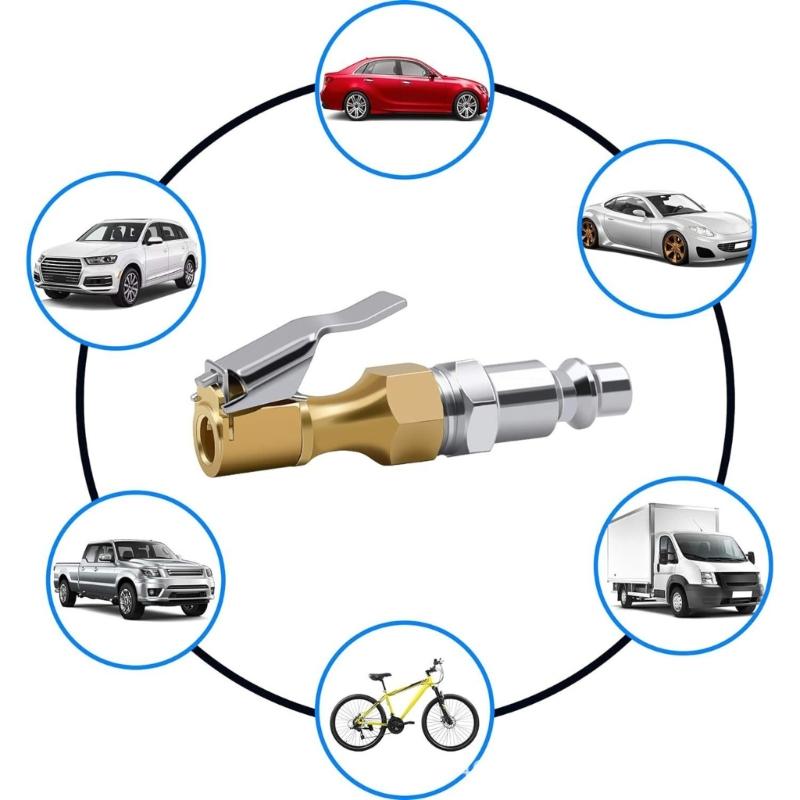 Professional Quick Release Brass Air Hose Connector Coupler Suitable For Fast Inflation On Vehicle And Bikes Motorcycles