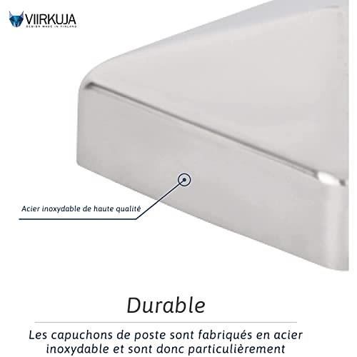 Chapeau de Poteau - Viirkuja - Bois 7x7cm - Acier Galvanisé - Multicolore