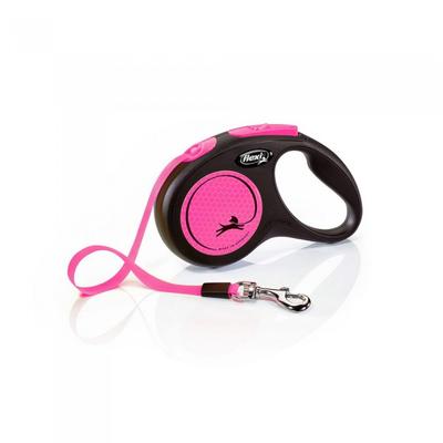 Small Neon Taped Retractable Dog Lead