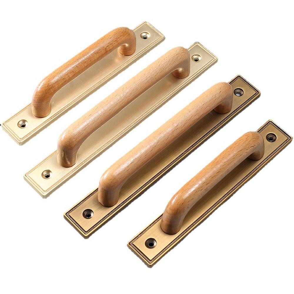 Antique Solid Wood Cabinet Handle Decorative Cabinet Pull Cabinet Doors Retro Pull Handle  Cupboard