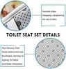 Set Tenda da Doccia da 4 Pezzi con Tappetino Antiscivolo per Bagno, Copriwater, Tappeto Sagomato e 12 Ganci, Bagno