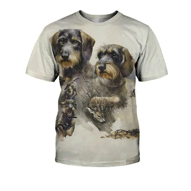 3DT košile pánské tričko s krátkým rukávem 3D potištěné tričko Labradorský retrívr ležérní trend volné velká velikost rychleschnoucí oblíbené
