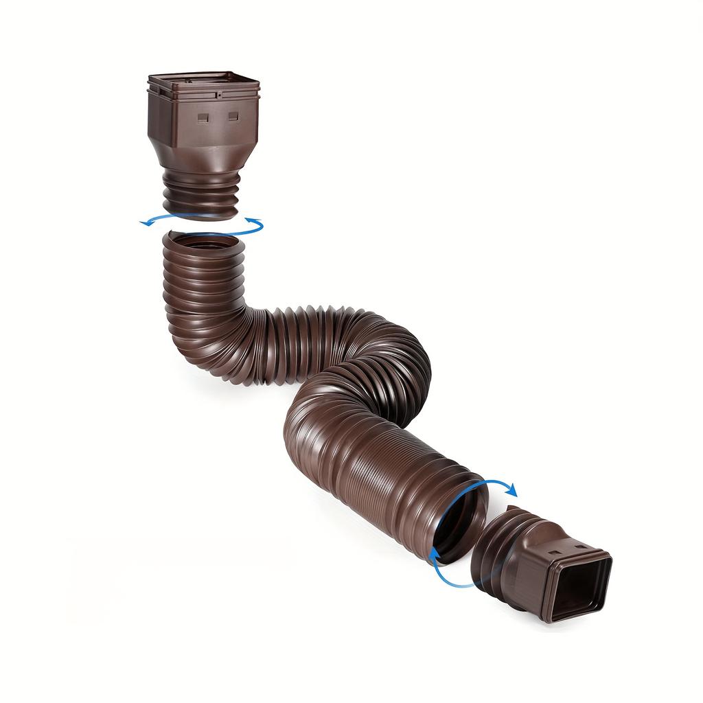 Flexible Downspout Extension for Gutter Drainage - 21 To 68 Inches, Easy Installation, Waterproof Rainwater Drainage System, Rainwater Management