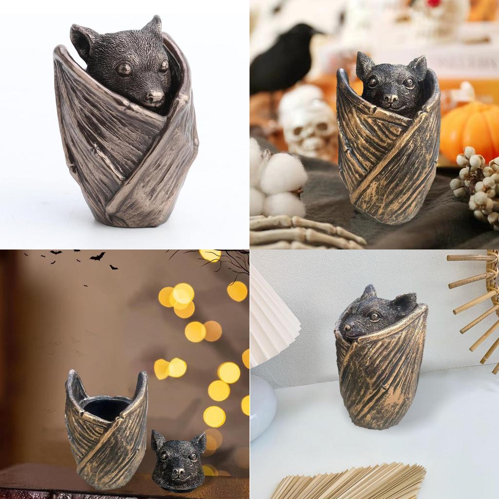Gothic Resin Bat Jewelry Box Halloween Gift Jewelry Storage Organizer