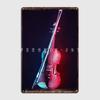 Neon Violin  Metal Plaque Poster Pub Club Bar Designing Wall Decor Tin Sign Posters