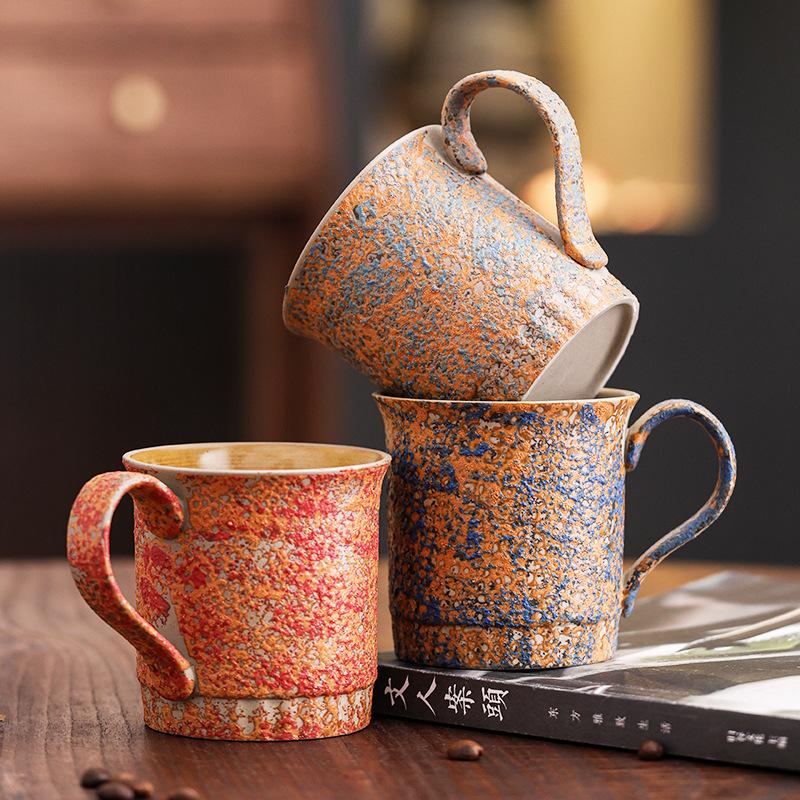 Nordic Style High-Value Ceramic Coffee Cup American Latte Afternoon Tea Latte Cup Coarse Pottery Mug