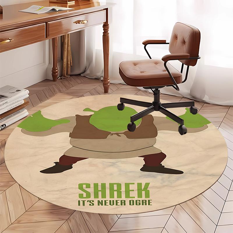 Shrek Baskılı Yuvarlak Halı Kilim Sandalye Halısı Alan Halısı Giriş Kapı Paspasları, Ofis Sandalyesi Oturma Odası Yatak Odası Mutfak Odası İçin.