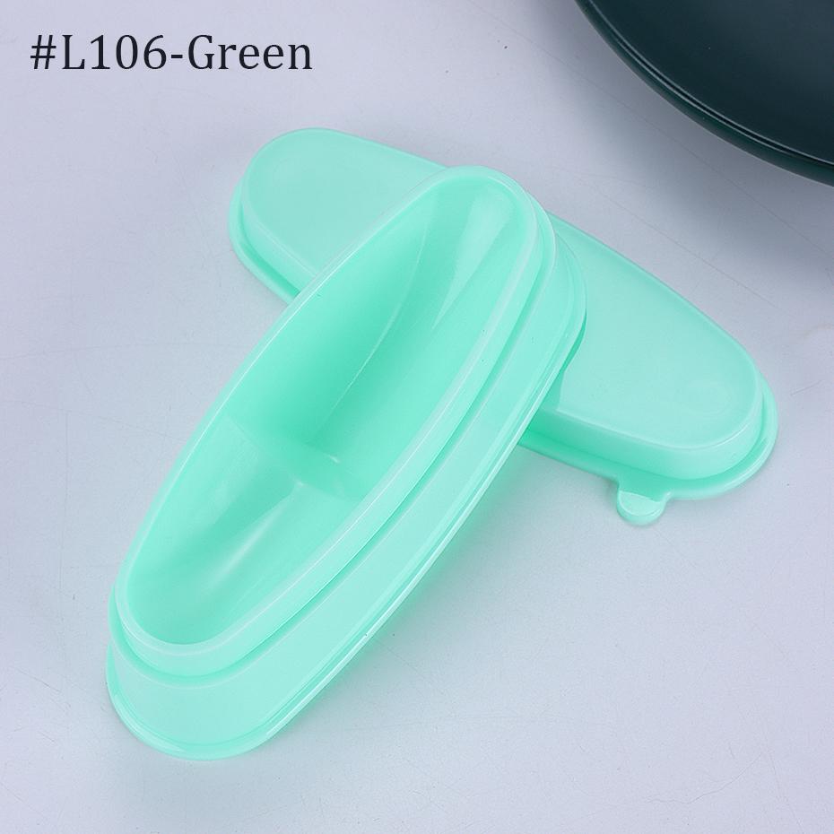 

Коробка для хранения пудры для ногтей с блестками, поднос для пудры для дизайна ногтей, поднос для французского маникюра, аксессуары для ногтей зелёный