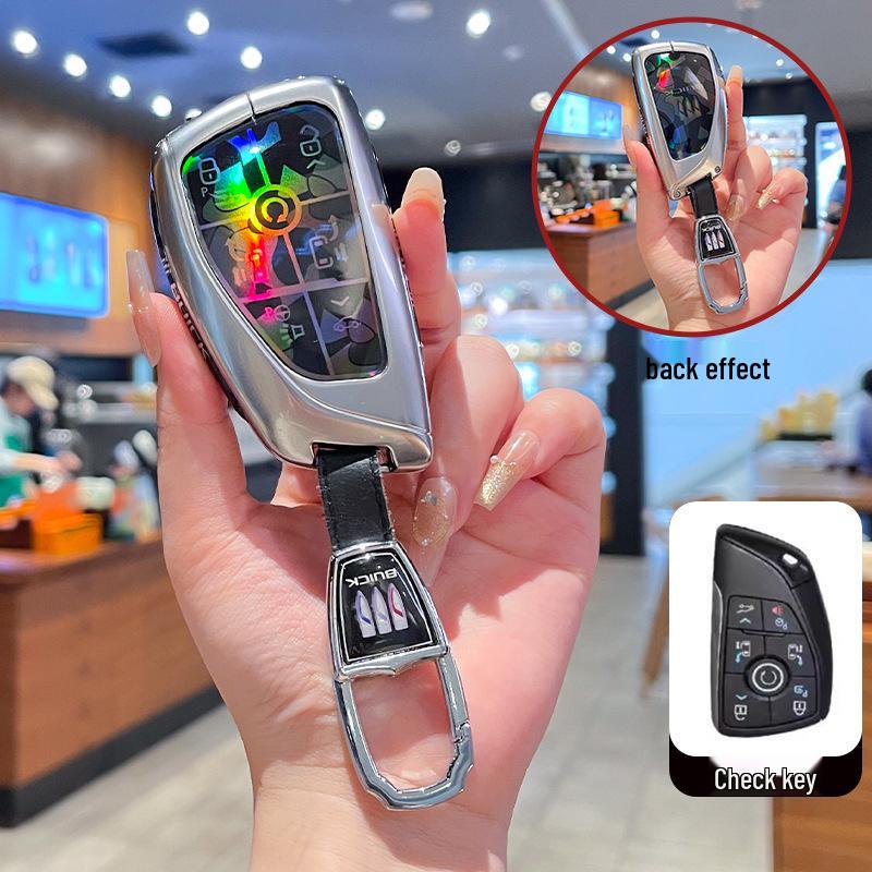 High-End Full-Coverage Metal Key Fob Case for Buick Envision Plus, Envision S/GS, and LaCrosse Cars