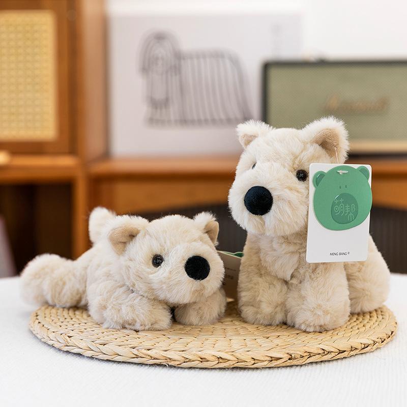 Simulated Cute Cute West Highland Puppy Plush Toys Schnauzer Doll Table Companion Doll Gift