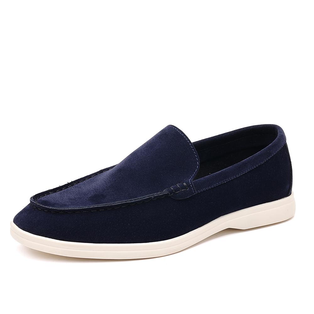 Fashion Stylish Trendy Outdoor Lazy Loafers Suede Leather Men's Slip on Shoes Summer New Driving Flats Casual Shoes Man Driving Footwear