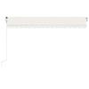 Automatic Awning with LED Lights & Wind Sensor 450 X 350 Cm Cream