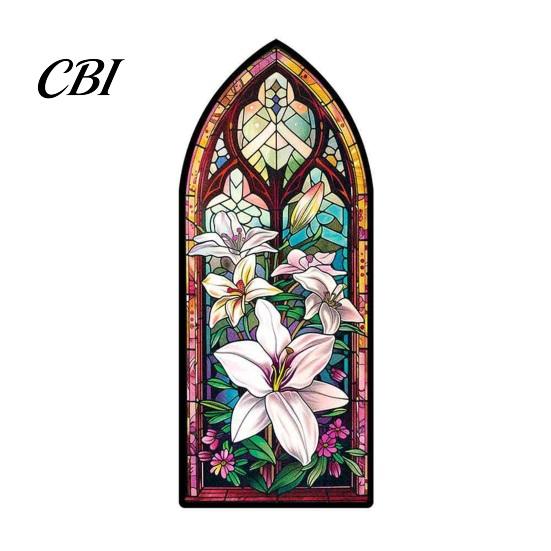 Rose Design Bookmark Stained Glass Flower Bookmark, Floral Acrylic Suncatcher Lightweight Plant Book Page Marker, Gifts for Bookish, Women Retro Style