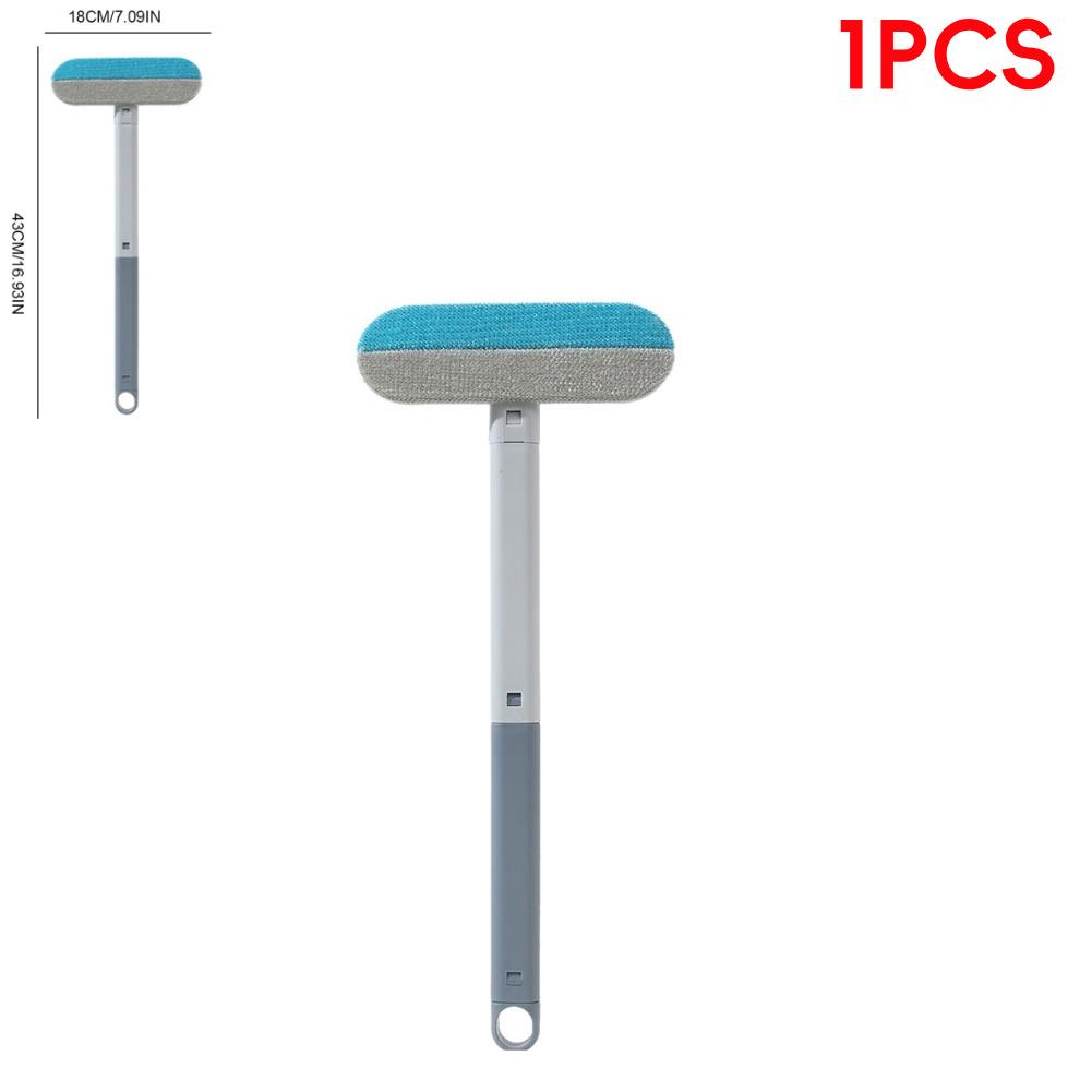 Multifunctional Pet Hair Remover Long Handle Window Cleaning Brush Hair Cleaner Brush with Squeegee Pet Fur Cleaning Tool